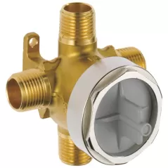1/2" 3-3/8" x 4" x 2-3/4" Brass 3-Port For 3 or 6-Setting Delta Custom Shower Diverter Trim Rough-In Valve Body | DLTR11000