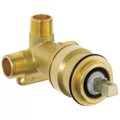 1/2" MNPT 1.31" x 2-7/8" x 2-3/4" Brass For 1-Handle Wall Mount Bathroom Faucet Rough-In Valve | DLTR3510WL
