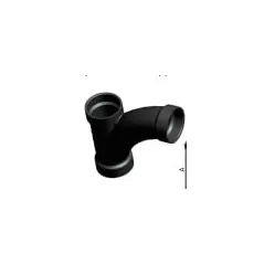 3" Hub ABS 1/8 Bend 1-Piece Combination Wye | DWACY030