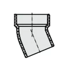 DWV-PVC 22-1/2 STREET ELBOW SPXS 1-1/2" | DWP22ST015