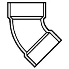 PVC Elbow 6 in. Hub 45 Degree 1/8 Bend Straight | D321060
