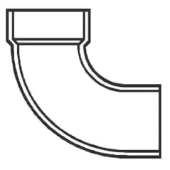 PVC Street Elbow 4 in. Hub x Spigot 1/4 Bend Long Sweep | D309040