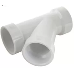 6" x 6" x 4" Hub White PVC Reducing Wye | DWPY532