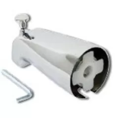 1/2" CTS Slip-On 5-3/8" Chrome Die-Cast Zinc For 1/2" Copper Pipe Slide On Diverter Spout | EZE15089