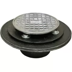 2" FIP 6-1/2" Pan Cast Iron Round with Strainer Shower/Floor Drain | JSCD60203