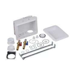 Copper Sweat 8-1/3" x 3-3/4" x 5-1/2" White Brass Fire-Rated Washing Machine Outlet Box | OTY38478