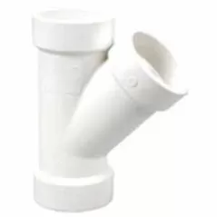 3" x 3" x 1-1/2" Hub White PVC Schedule 40 4810 Series 45 Degrees Reducing Wye | DWPY337