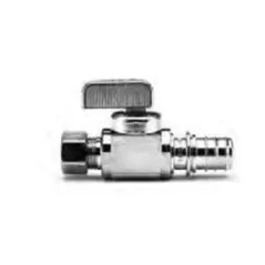 1/2" x 3/8" Compression Nickel-Plated Brass Straight Ball Valve | RHU418437001