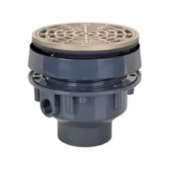 2" x 3" Round PVC Gray 832 Series Floor Drain Adjustable Complete Assembly | SIO83225PNR