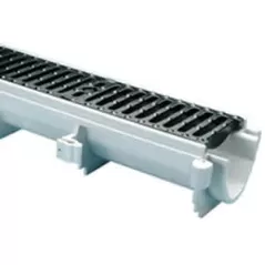 10' x 6" 4-Outlet HDPE Wide Reveal Linear Trench Drain | ZRNZ886DGCU410