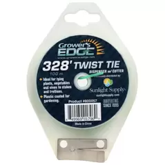 Grower's Edge Green Twist Tie Dispenser w/ Cutter - 328 ft