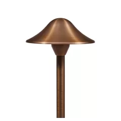 Alliance Lighting Hat, Aged Brass Frosted Lens For Bi-Pin G4 Area Lights, 8" x 4.25" | AOLAL850