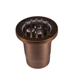 Alliance Outdoor Lighting In-Ground Well Light, 35W Ceramic Bi-Pin MR-16 Halogen Aged Brass | AOLGL160