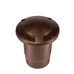 Alliance Outdoor Lighting In-Ground Well Light, 35W Ceramic Bi-Pin MR-16 Halogen Aged Brass 180 Degrees Degrees Output | AOLGL180