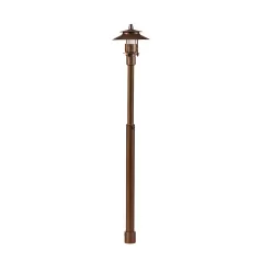 Alliance Outdoor Lighting Path Light, Ceramic Bi-Pin 2700K LED Aged Brass Solid Brass PL Series | AOLPL250