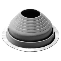 1/4 to 5" 7" x 3" White EPDM Adjustable Multi-Size Metal Roof Flashing | IPS81822