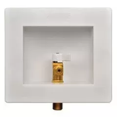 16" White Plastic AB9700 Series Square Ice Maker Outlet Box | IPSAB9700