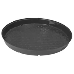 1" 23" x 25" x 2-1/2" Black Plastic Pro/VP23PP Series with Adapter Water Heater Pan | IPSVP23PP