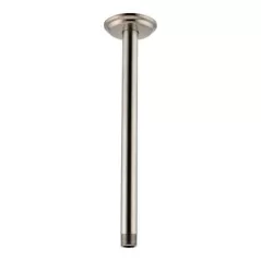 1/2-14 NPT 12" Brushed Nickel Brass For Pfirst Series Showerhead Shower Arm and Flange | PPF01512CK
