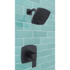 1/2" NPT 5-5/16" x 3-15/32" Metal Matte Black Multi-Function 1-Handle Deckard Series Shower Only Trim | PPFLG897DAB