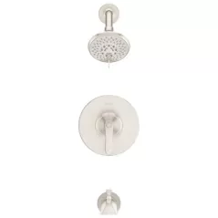 3-7/32" x 4-5/32" Metal Brushed Nickel 1-Handle Weller Series Tub and Shower Trim | PPFLG898WRK