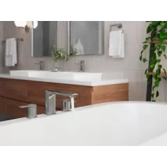 1/2" 2-15/32" x 5-23/32" Metal Polished Chrome 2-Handle Deckard Series Roman Tub Trim | PPFRT65DAC