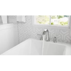 9-11/32" Metal Polished Chrome 2-Handle Weller Series Roman Tub Trim | PPFRT65WRC