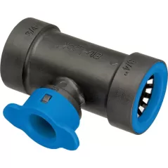 3/4" x 1/2" Push Blue Tee | BLK37373D
