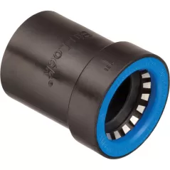 1" Push x Socket Blue ABS/Stainless Steel and EPDM Seal Adapter | BLK37689