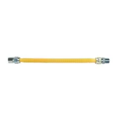 1/2" x 48" FIP x MIP Stainless Steel Yellow Flexible Gas Connector | BSSCSSC5448