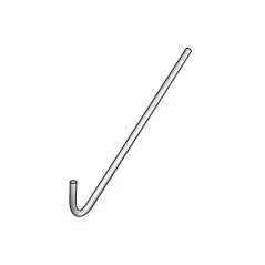 1-7/8" to 6-1/2" 9 ga Aluminum Cut and Hooked Fence Tie | CALTIE1589