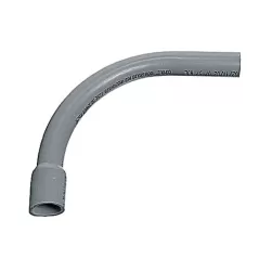 4" Bell End Gray PVC Schedule 40 90 Degrees Standard Bend Radius Elbow | CFP90S040