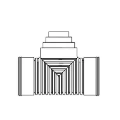 ADS Tee, Snap Corrugated HDPE Multi-Reducing Black Slip 8" | DFET0844AA