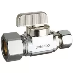 5/8" x 1/4" Compression Chrome-Plated Lead-Free Brass Straight Supply Stop Valve | DHL5113330