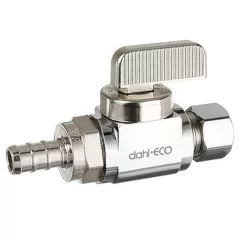 3/8" PEX Crimpex x OD Compression Chrome-Plated Lead-Free Brass Straight Stop Valve | DHL511PX231