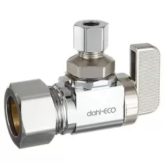 5/8" x 1/4" Copper Compression Chrome-Plated Lead-Free Brass Angled Stop Valve | DHL6113330