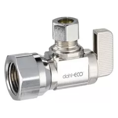 1/2" x 3/8" FIP x Compression Chrome-Plated Lead-Free Brass Angled Stop Valve | DHL6115331