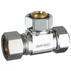 5/8" Compression x Female Compression x Female Compression Chrome-Plated Lead-Free Brass Universal Tee | DHLE334343PL