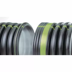 15" x 20'Bell End x Spigot HDPE Dual Solid Watertight Wall Pipe | DPE15650020IBDW