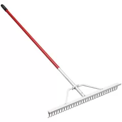 Aluminum 60" Handle 30 Tines Landscape Rake | CORRK61063