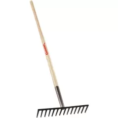 60" Ash Wood Handle 14 Tines Level Head Rake | CORRK64002