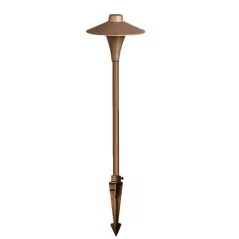 Cast Landscape Ar Ea/Path Light, 35 W Wedge S8 Black Coated Copper/Solid Sand Cast Bronze CCH Series China Hat Small | CCH1CB