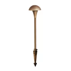 35 W Wedge S8 Copper/Solid Sand Cast Bronze CMU Series Mushroom Small Path Light | CSLCMU1CB
