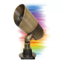 Cast Landscape Spot Light, 2 to 10 W 2500K to 6500K LED Bronze Brass SBL Series 36° B Eam Adjustableustable Color | SBLBTC1