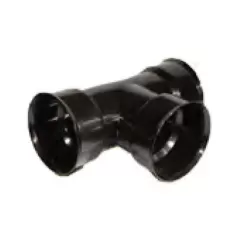 ADS Watertight Tee, Bell-End HDPE Dual Wall Injection Molded N-12 Black, 4" | DFD0460WT
