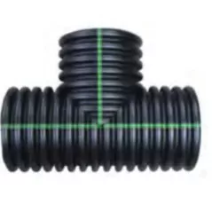 ADS Soiltight Tee, Bell-End HDPE Dual Wall Injection Molded N-12, Black 10" | DFD1063ST