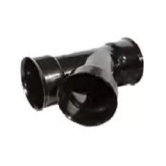 ADS Watertight Wye, Bell-End HDPE 45 Degrees Degrees Dual Wall Injection Molded Black 6" | DFD681WT