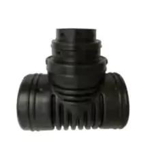 8" x 8" x 6" /4" Barb Black HDPE Reducing Blind Multiple Tee | DFE0845AA