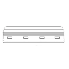 ADS Cap, Snap-In Straight HDPE 12" | DFE1432AA