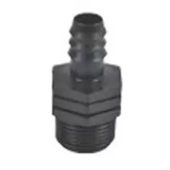 16 mm x 1/2" Male Adapter x Barb Black Acetal Insert Adapter | DIG15036